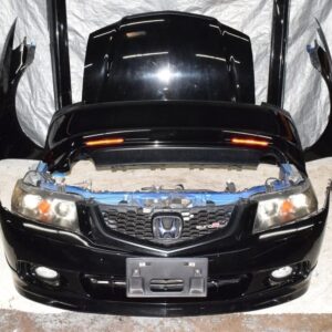 JDM 2004-2008 Honda Accord Euro R (Acura TSX) Nose Cut. Includes, Front Bumper, Core Support, Headlights, Fog Lights, Front Lip, Hood, Fenders, Side Skirts, and Rear Bumper.